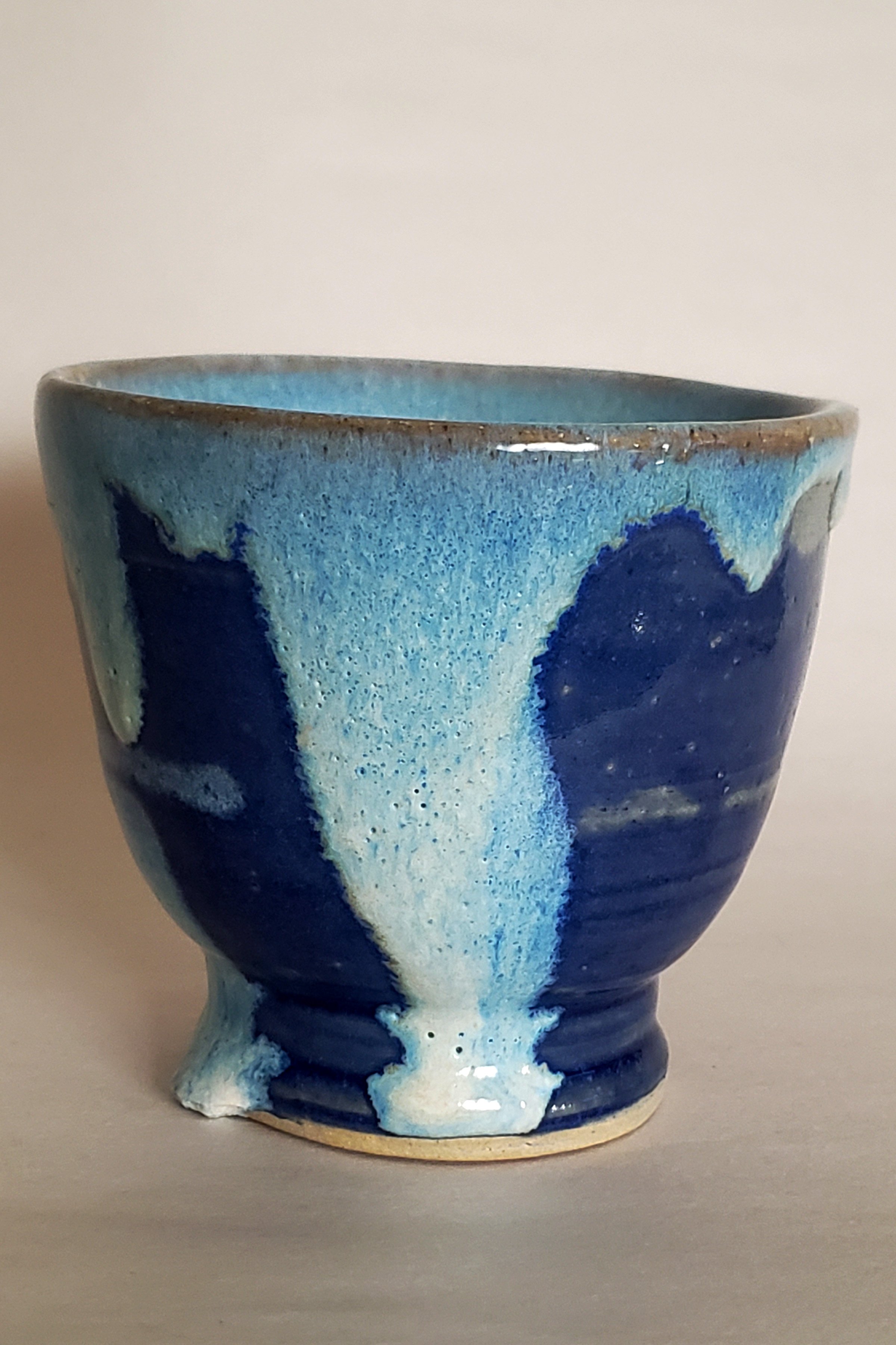 Blue and White Drippy Chalice
Stoneware