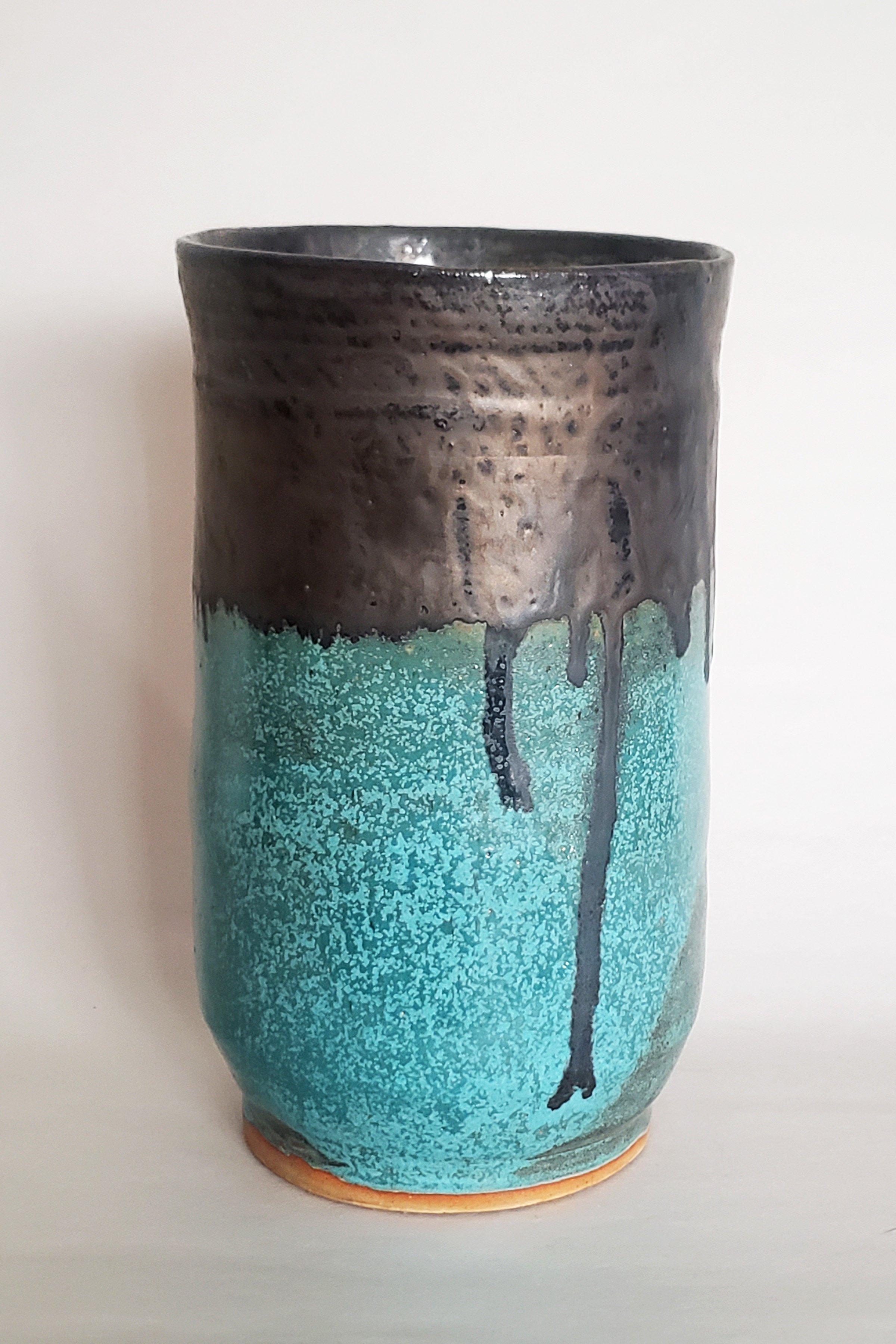 Gold over Aqua Vessel
Stoneware
