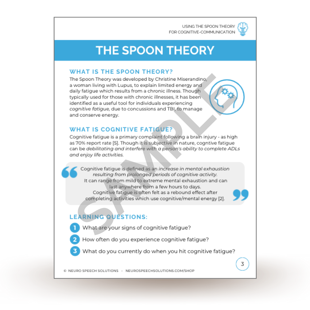 Using the Spoon Theory in Speech Therapy — Neuro Speech Solutions