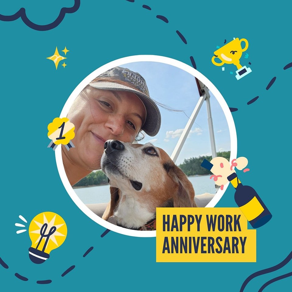 💫This #ThrowBackThursday, we're celebrating the day Windy came to work with us here at Behavior Tails! 2 years and counting ✨️