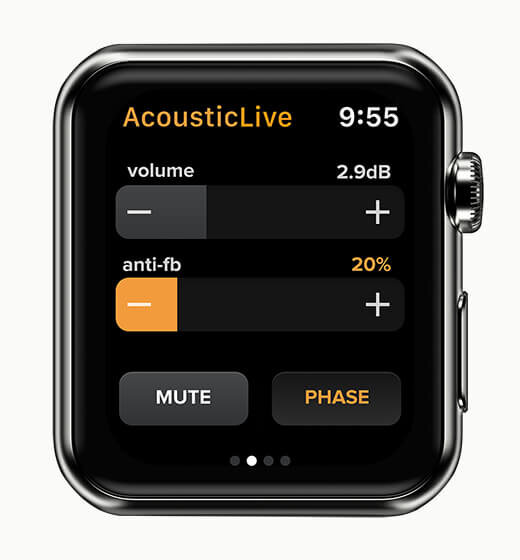 AcousticLive App – Apple Watch Adjust Volume