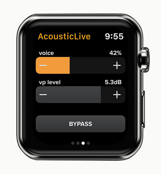 AcousticLive on Apple Watch – Tailor Presets