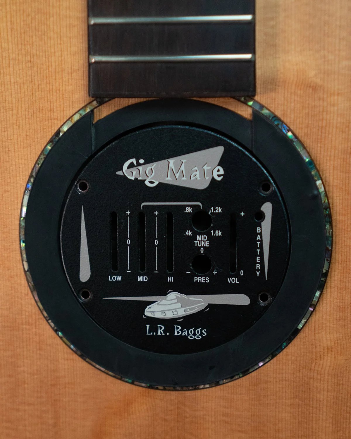 We love sound hole mounted controls, but this prototype of the &quot;Gig Mate&quot; took that idea to the extreme! It never became a real product for obvious reasons, but maybe we should bring back the UFO for a future pickup system&hellip; What do y