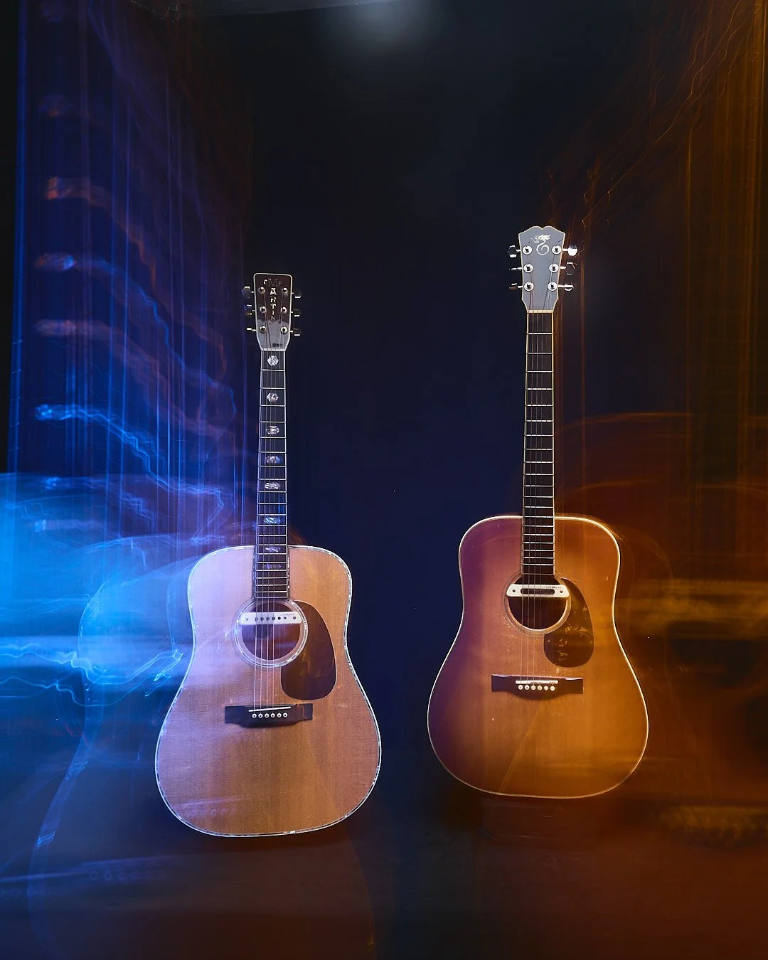 Our friend Bones Owens is currently out on a solo acoustic tour and brought us two sweet acoustic guitars &ndash; a 150th anniversary Martin D45 and a 1979 Santa Cruz D58. We put an M1A into the Martin, and an M80 in the Santa Cruz. These are some sh