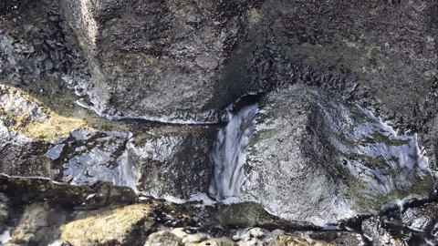 Kahaluʻu Beach Park Freshwater Spring Flowing into Ocean