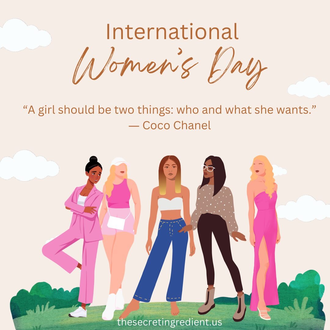Happy International Women's Day!

Today, we celebrate the remarkable achievements, strength, and resilience of women around the world. At The Secret Ingredient, we're honored to have such incredible women as both our valued clients and dedicated staf
