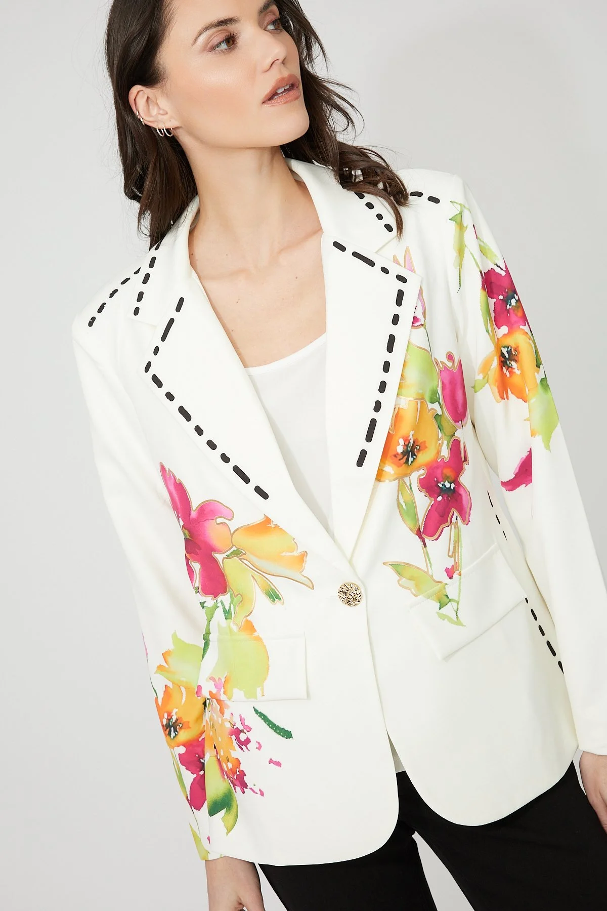 Frank Lyman Write a review Floral Print Casual Blazer