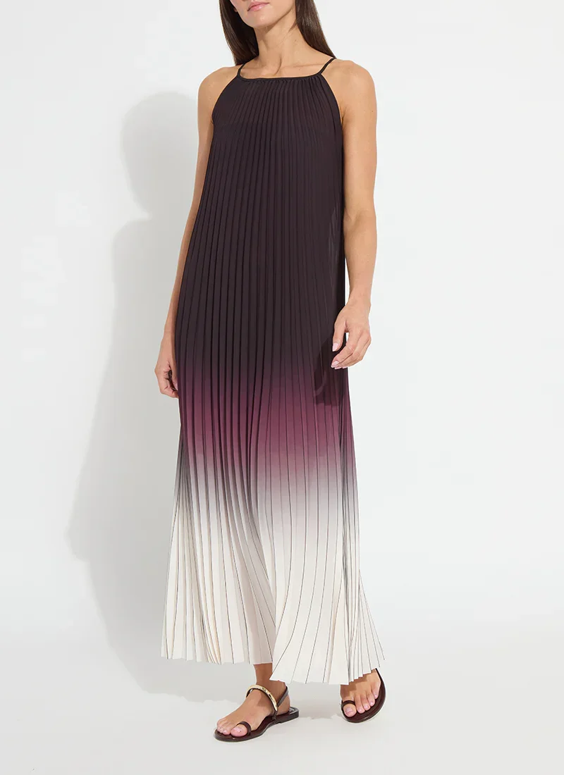 Lorena Pleated Chiffon Midi Dress,  by Lyssé