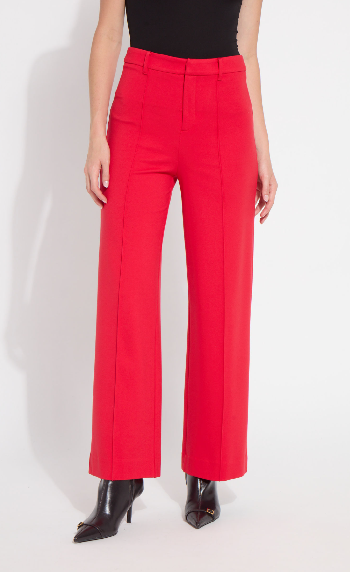 Lyssé Nadia Zip Front Ponte Trouser - Rouge
