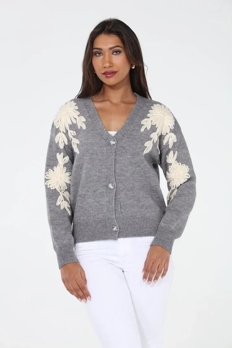 The Beatrix Floral Cardigan by Rain + Rose
