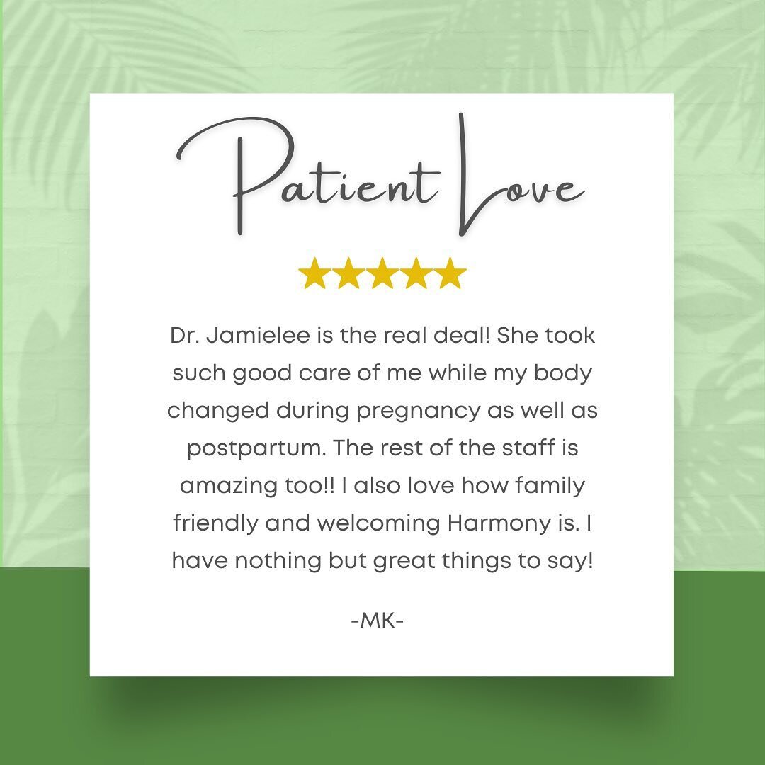💚Testimonial Tuesday💚

Calling all soon-to-be mommas! Our new patient appointments are booking up fast, so make sure to call to claim your spot today! 🍼

#lifelongharmony