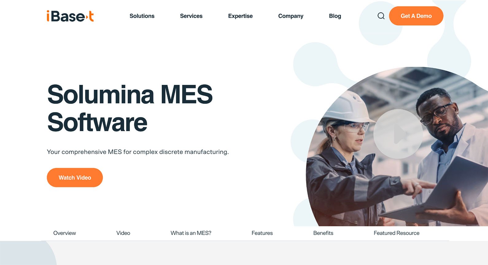 A screenshot of the iBASE-t website.