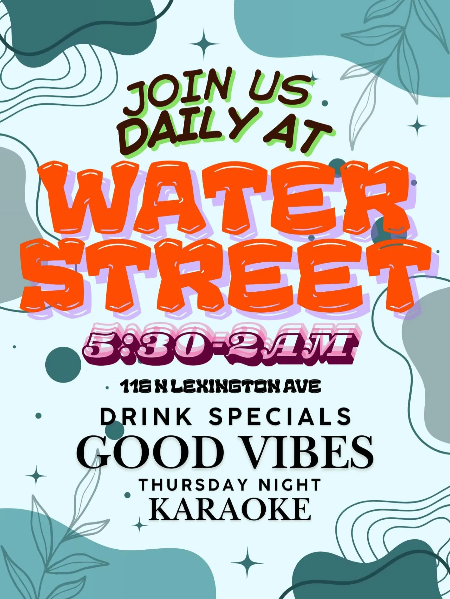 NEW HOURS ALERT
#waterstreetavl #drinkspecials