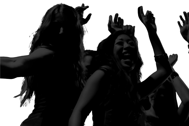 Three women dancing and enjoying a night out at Water Street Bar & Lounge