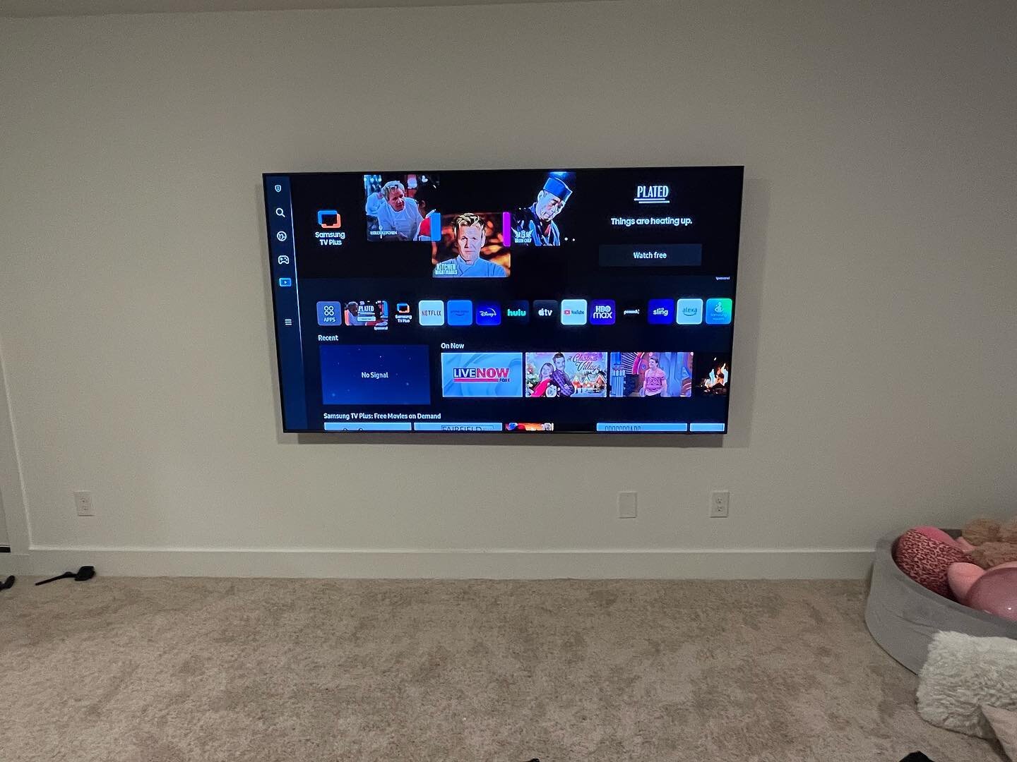 Busy day in The Valley, we also put up this 85&rsquo; Samsung on a full swivel.  And per the usual we added an outlet behind the unit.

We sincerely appreciate all the love and support we get from the community.  Thanks for choosing our services!

Sw
