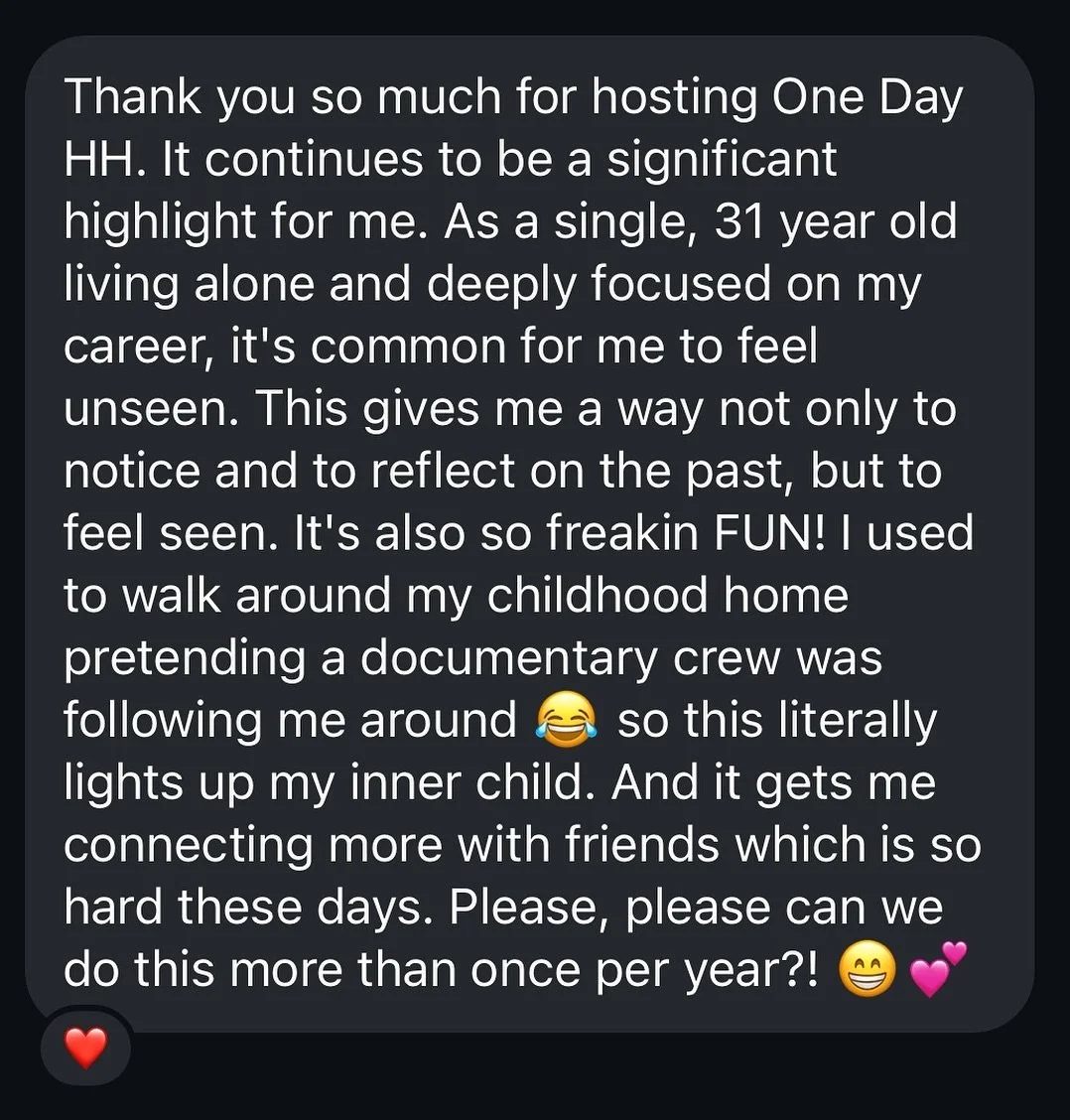 This message just made my day. There are SO many of us who feel unseen or overlooked in our lives. And the thought of posting (sharing) is really vulnerable, let alone doing an internet challenge that asks you to post ALL DAY. 

We don&rsquo;t want t