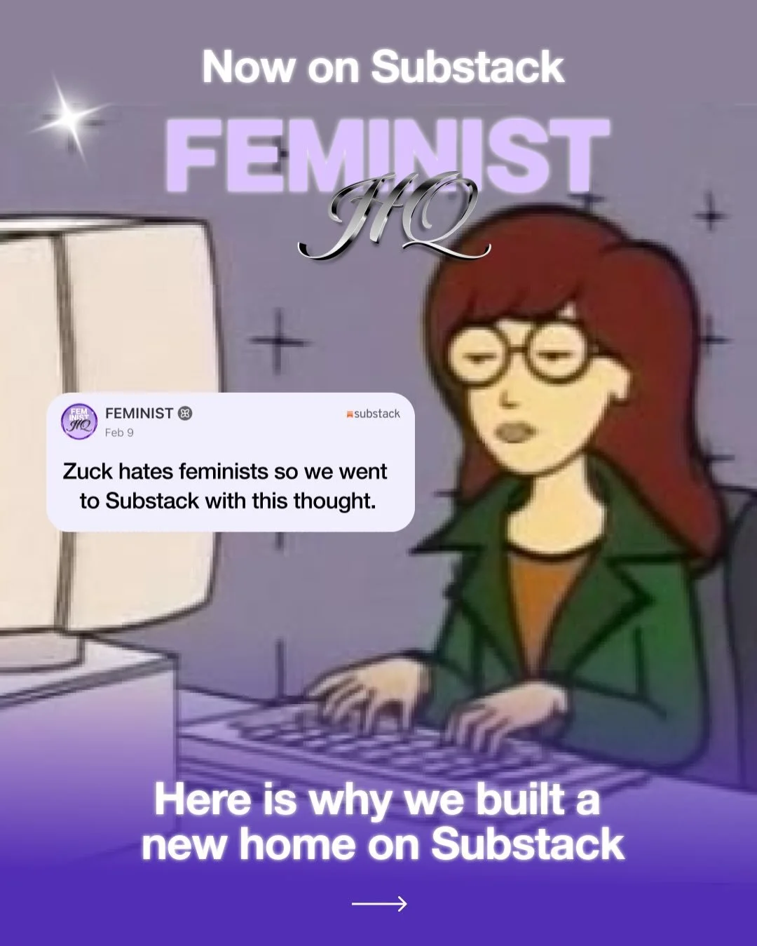 🎉FEMINIST is officially on Substack! We are thrilled to announce that you can now dive deeper into all things intersectional feminism on our Substack, FEMINIST HQ.

Comment BEAR for the link to our Substack and we&rsquo;ll DM you a link to our Subst