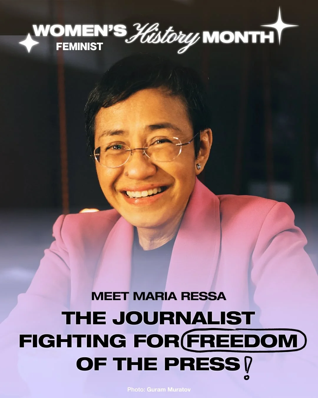Meet Maria Ressa, the journalist fighting for freedom of the press 🗞️

Maria Ressa (b. 1963) is a Nobel Peace Prize-winning Filipino-American investigative journalist whose work helped to expose terrorism, government corruption, and human rights vio