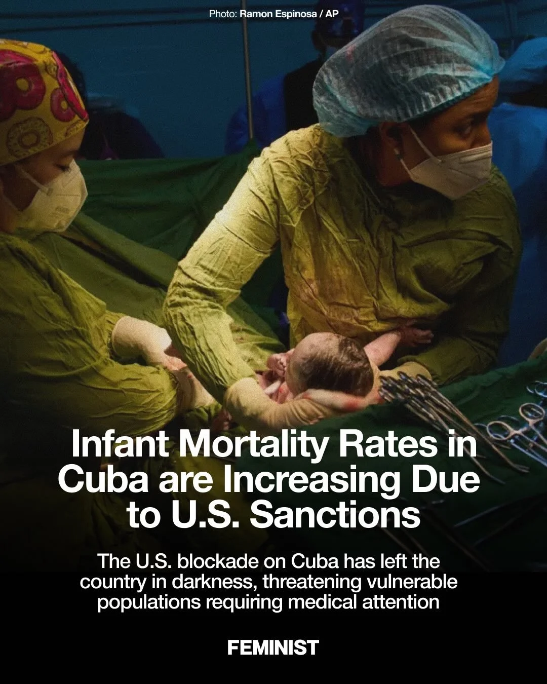 Despite suffering through brutal U.S. sanctions for the last 60 years, Cuba previously maintained some of the lowest infant mortality rates. However, over the last eight years, infant mortality rates have more than doubled from 4 to 9.9 per 1,000 liv