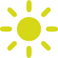 Geometric drawing of an outline square with sections divided by vertical, horizontal, and circle lines.