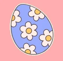 Easter Egg Kouign Menu with Flowers