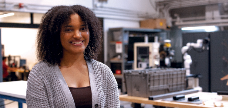 Beverly Da Costa (SCS 2026), the first graduate  from the Bachelor of Science in Robotics program.