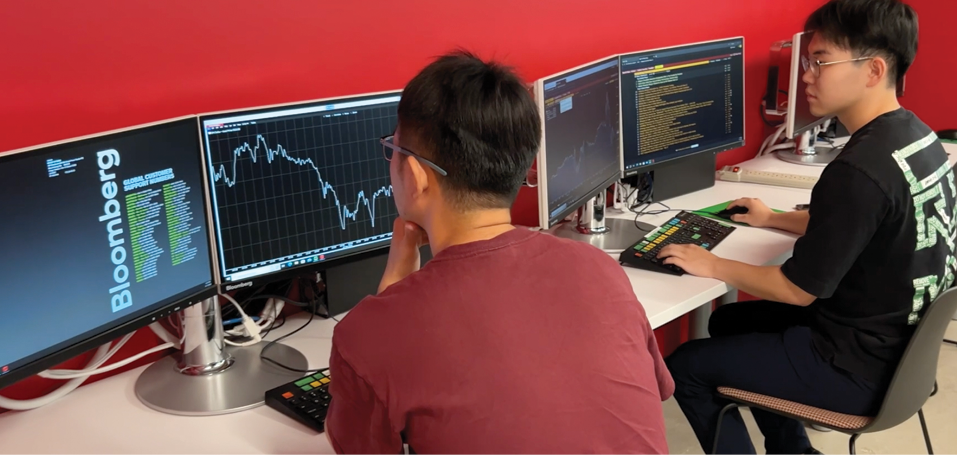 Students backtest portfolios ahead of their  Build Your Own Hedge Fund presentations.