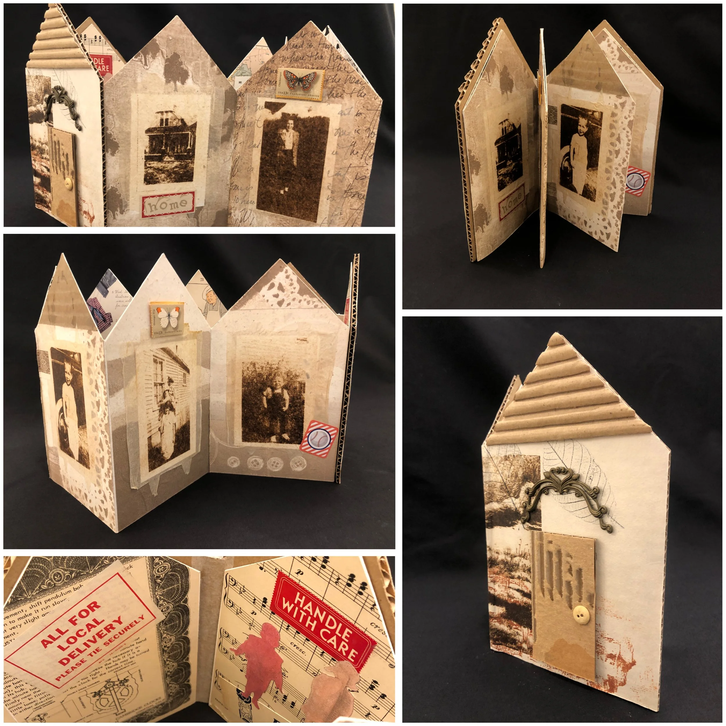 Home  9" H x 5.5" W x 12" L when extended. On exhibit at the Fallbrook Art Center May 2 -June 13