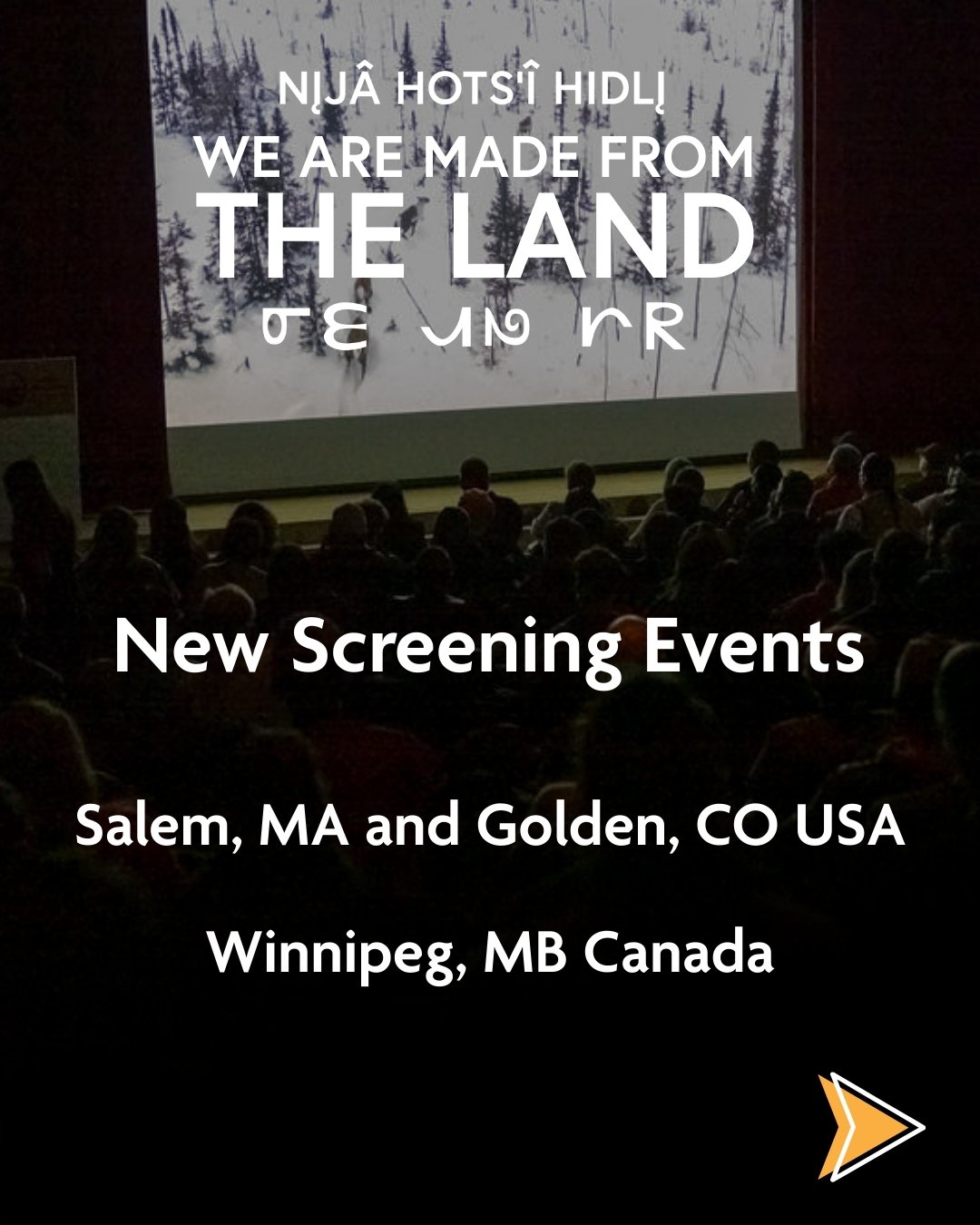 If you're in one of these cities, don't miss your chance to be inspired by the powerful story of healing, community, and leadership in &ldquo;We are Made From the Land&rdquo; This short documentary highlights the vision of four First Nations (@seal.r