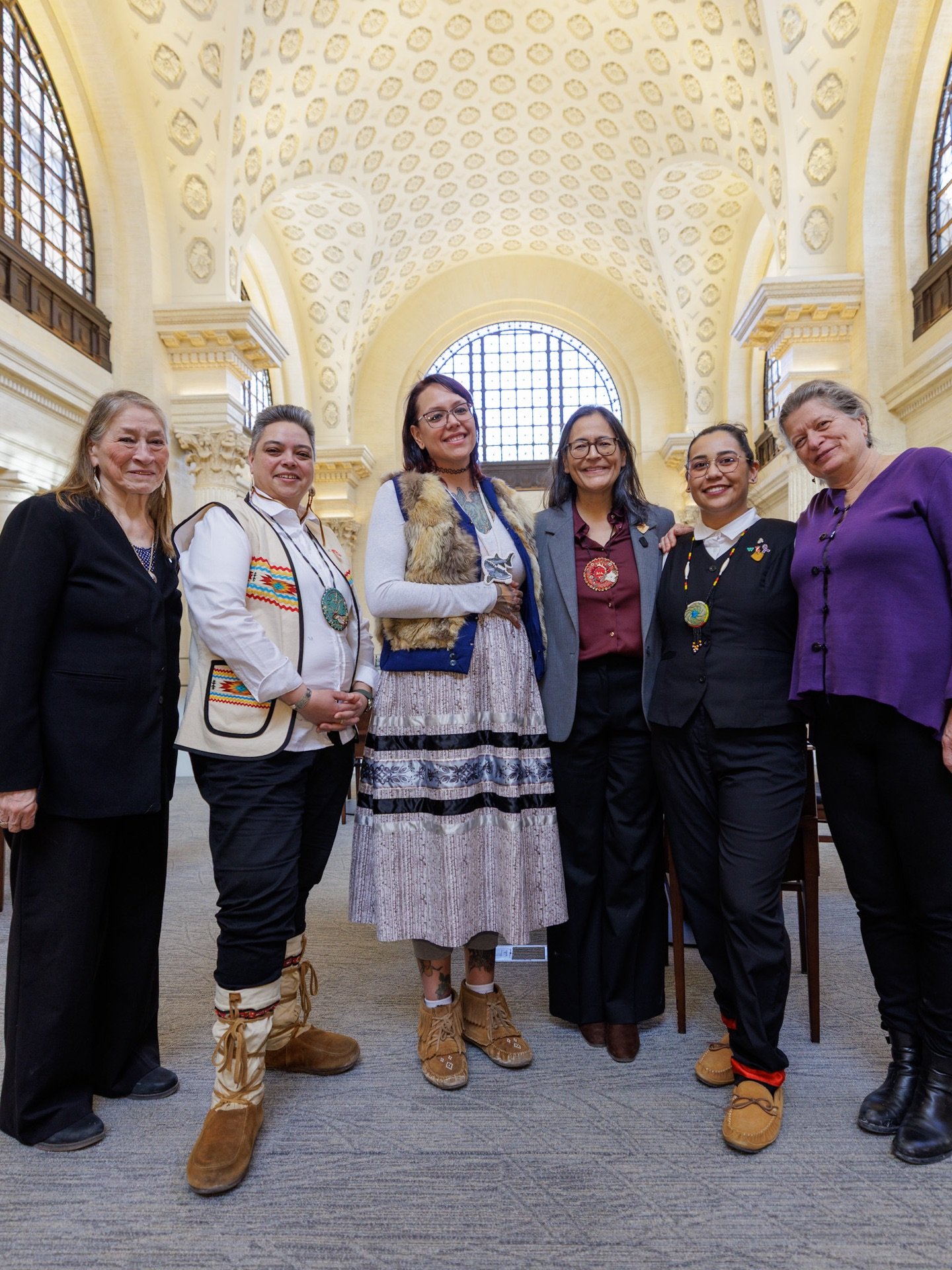 What a week in Ottawa with the First Nations Women Transforming Conservation Fellows and @wcs.canada ! 👇  The Fellows were accompanied by leaders who have walked these halls before &ndash; including Val&eacute;rie Courtois, Justina Ray, and The Hono