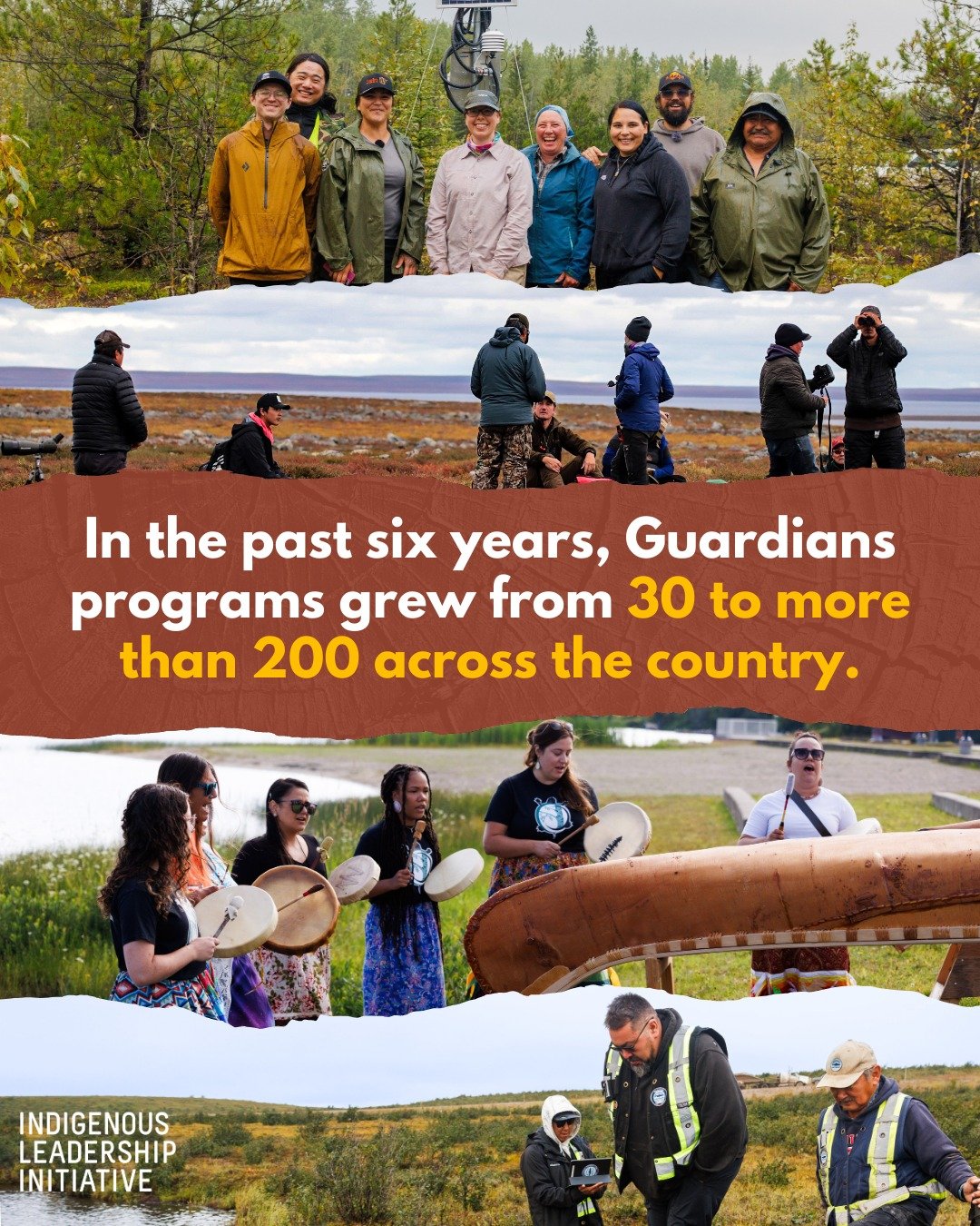 From 30 to more than 200 Guardians programs in just six years 🙌

That&rsquo;s hundreds of teams across the country caring for lands and waters, responding to local needs in ways that reflect the priorities of their Nation, and strengthening their co