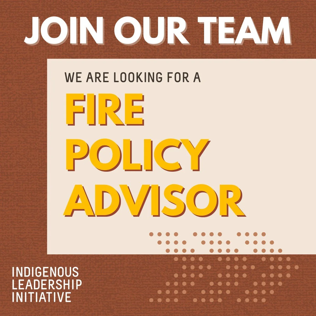 🔥 We&rsquo;re Hiring: Fire Policy Advisor 🔥

Indigenous fire stewardship is reshaping how this country understands wildfire, land care, and climate resilience. Now we&rsquo;re looking for someone ready to help move that work forward at the policy l