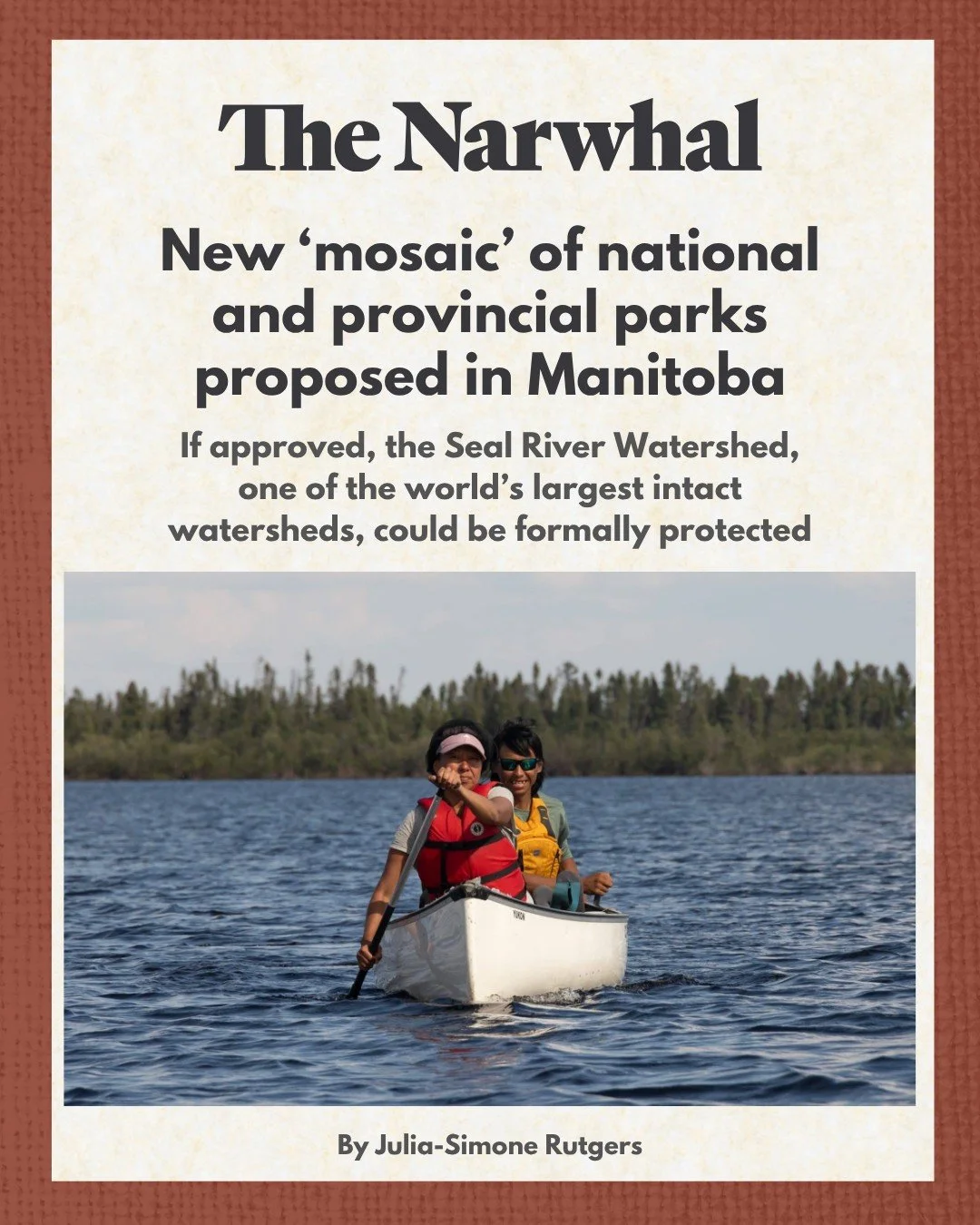 ✨ You may have heard: The proposal to protect the Seal River Watershed has been released&mdash;and the public comment period is officially open. 📣✨

 After years of hard work, collaboration, and advocacy, one of the largest intact watersheds in the 