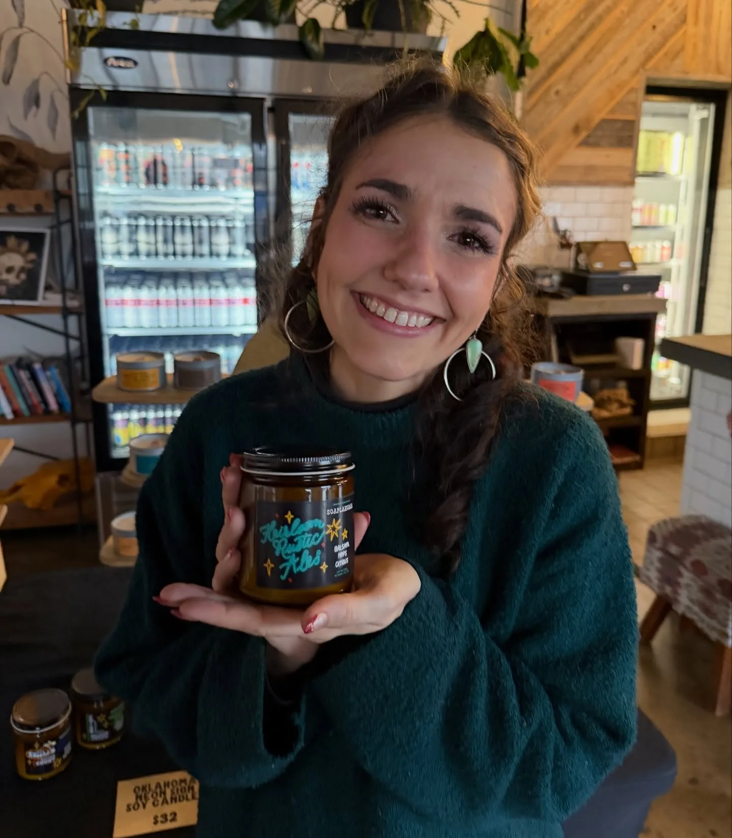 IT&rsquo;S SMALL BUSINESS SATURDAY!!!!!! Stop by @heirloomrusticales until 4pm today to peep our new Oklahoma Neon Signs candle series! We restocked this morning and we added a few new seasonal candles, as well as the new candle series!!!! Whatever y