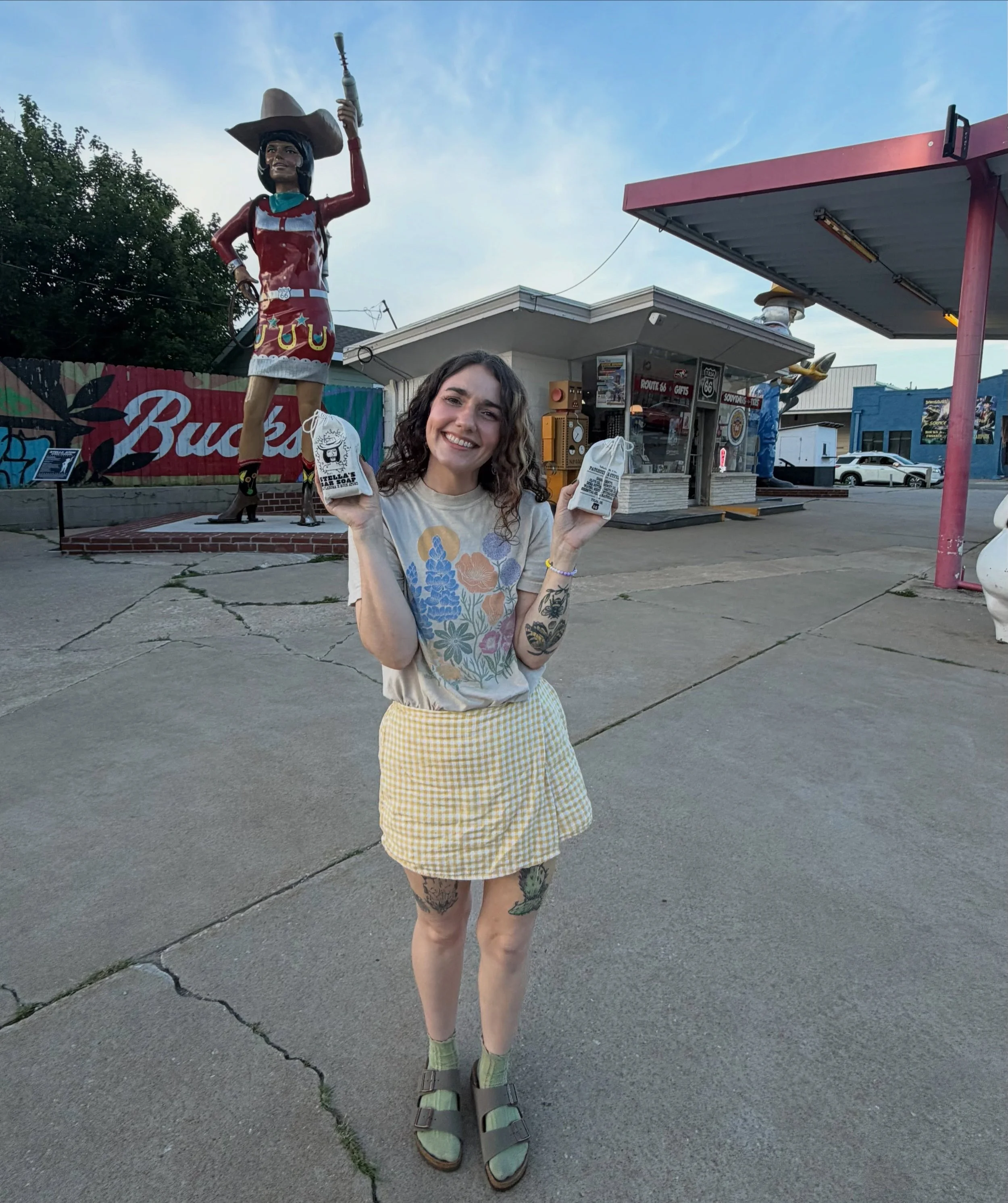 New soaps dropped today just in time for tomorrow&rsquo;s Route 66 Capital Cruise!! Buck&rsquo;s Bar Soap and Stella&rsquo;s Bar Soap now available at @buckatomson66 on historic Route 66 ✨