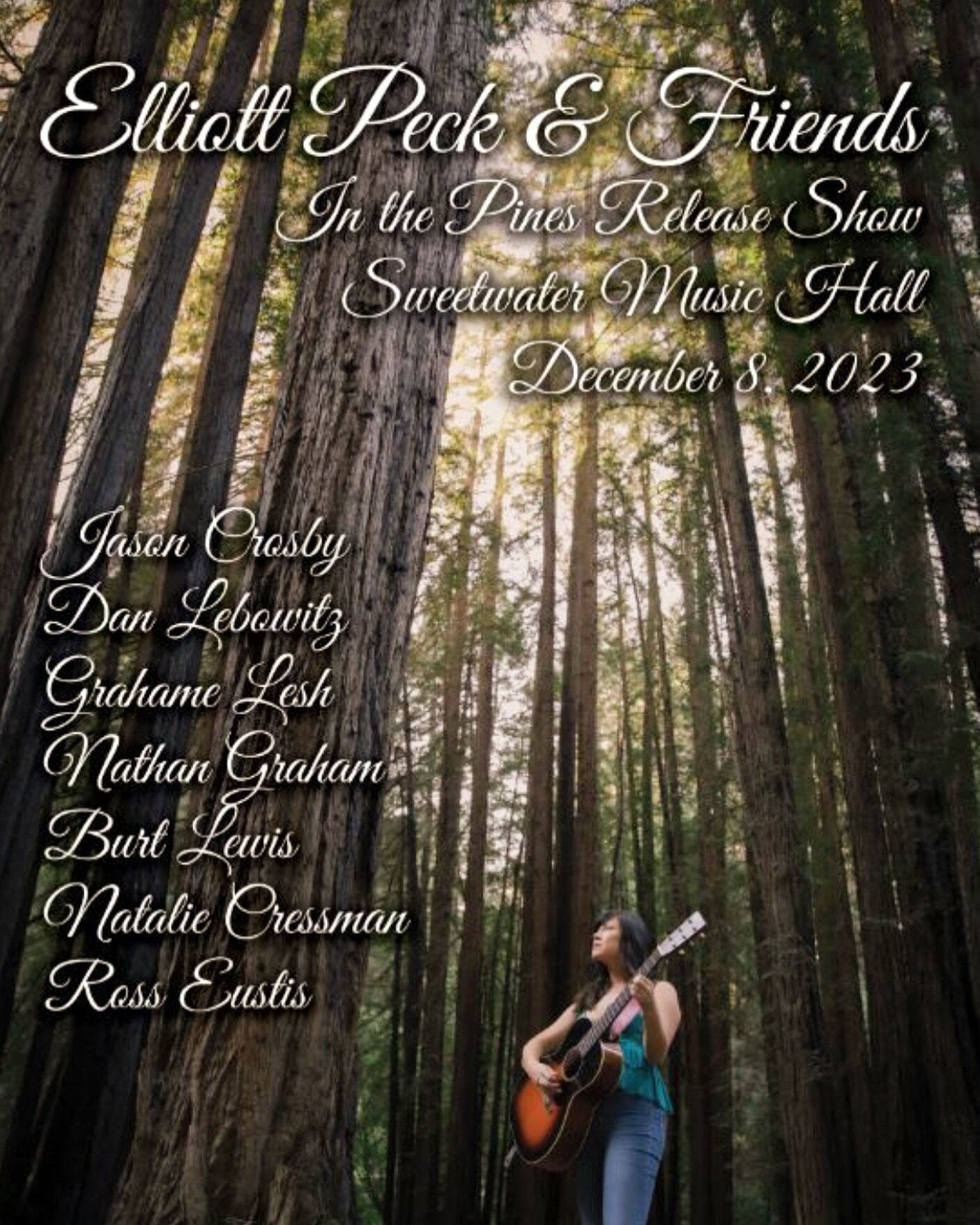 Psyched for some Friday night 🎶🔥 with @elliottmpeck &amp; Friends feat. @grahamelesh @jasoncrosbymusic @natcressman @gnomedub @wlewis612 and @ross.eustis!  Tonight @sweetwatermusichall!🎶💃✨