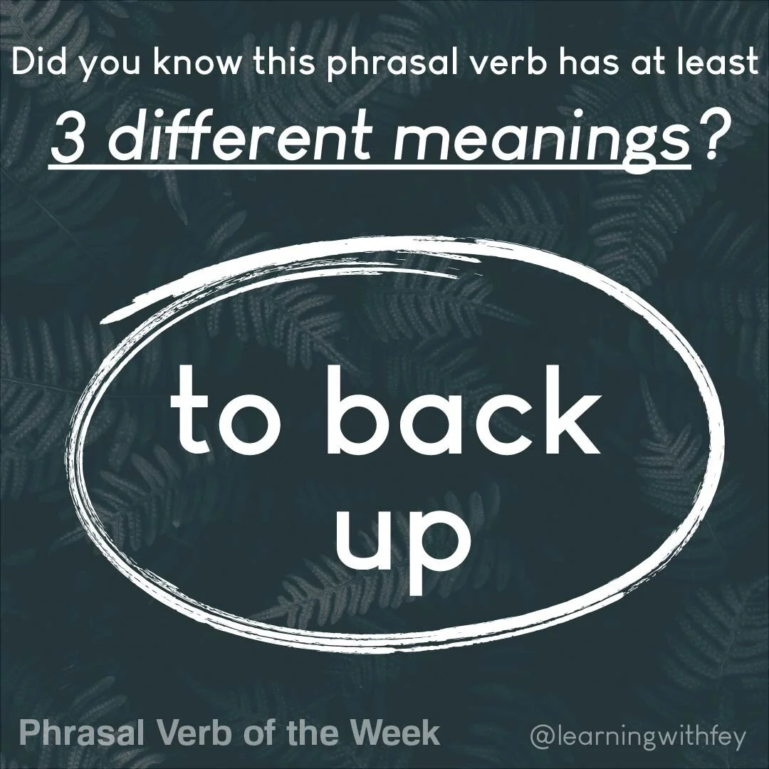Here's another really commonly used phrasal verb. This time its three meanings are all quite different from each other so make sure you read them all carefully and let me know if you have questions.

Leave me a comment if you have any questions, or i