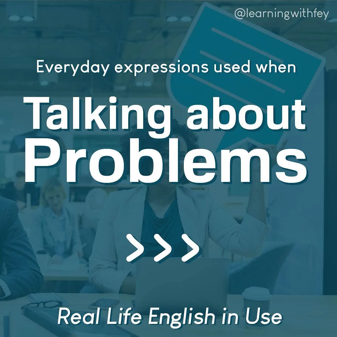 Here are two different idiomatic expressions that are useful when you need to describe problema in your everyday life or at work.

I always tell my students that the best way to learn new expressions is to think of them in context. Talking about prob