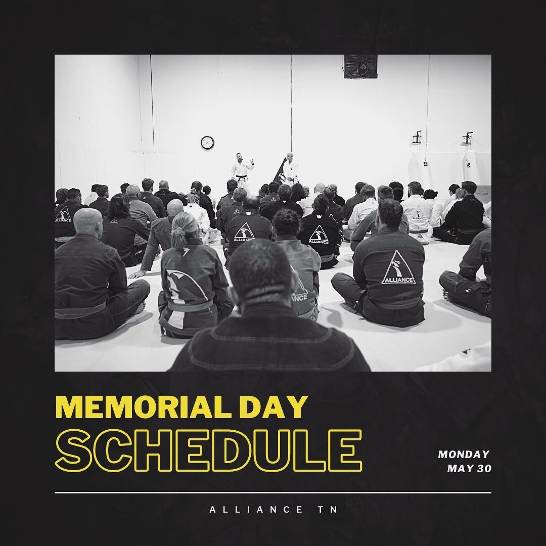 🇺🇸MEMORIAL DAY SCHEDULE🇺🇸

We will have a few schedule changes for Monday, May 30th. Please note there will be NO EVENING CLASSES that day! 

✅5:30 AM Gi class with @rafaelcmjj 
✅10:00 AM OPEN MAT 
🚫NO conditioning, kids&rsquo; class, or fundame