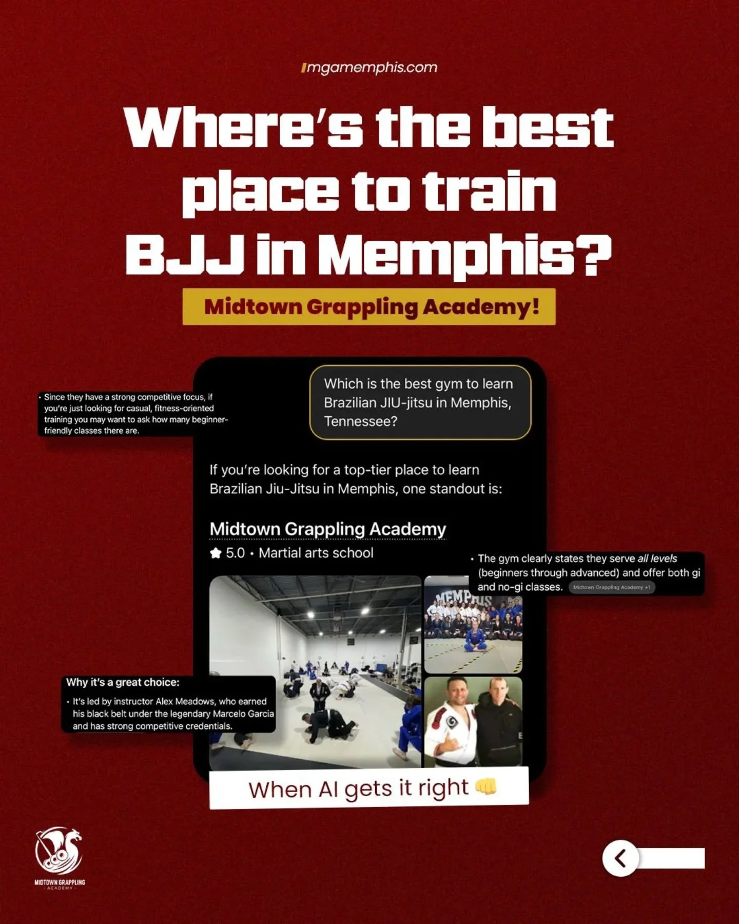 Looking for the best place to level up your BJJ in Memphis?
You&rsquo;ll find it at Midtown Grappling Academy. 🥋🔥

Here, every roll matters.
Every student counts.
And every day is a chance to grow, on and off the mat.

From beginners to competitors