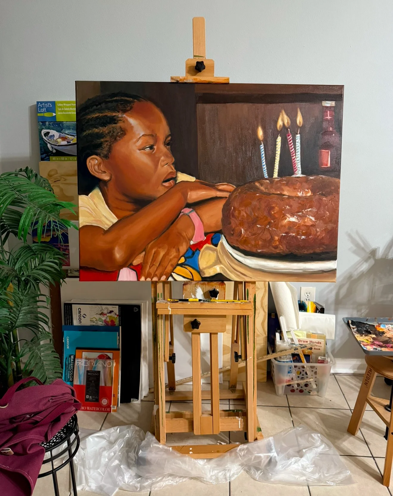 "Birthday Girl" Oil on Canvas 30 in x 40 in ©2024