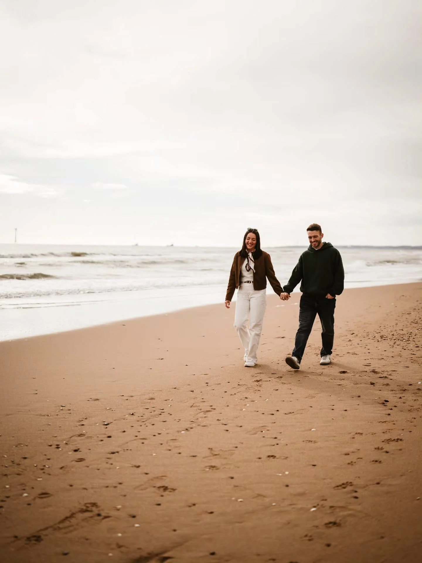 Kirsten &amp; Sean 

I had the absolute pleasure of recently capturing an engagement session for Kirsten and Sean. It was such a lovely day at Balmedie for March, if a little chilly, but no rain so bonus yay. We had a super relaxed little walk captur