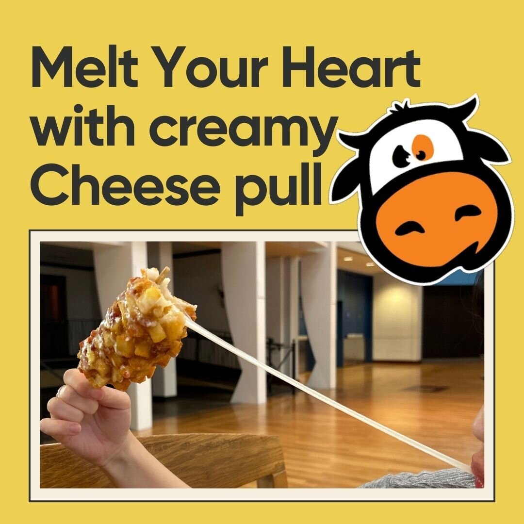 Melt your heart with every creamy cheese pull! 😍🧀 Join us at Corndog by Mr. Cow for the ultimate cheese-pulling experience! ✨

#mrcowcorndog #mrcow #koreanCorndogs #FoodieGram #spicy #flaming #corndog #corndogs #hotdog #snack #love #follow #foodie 