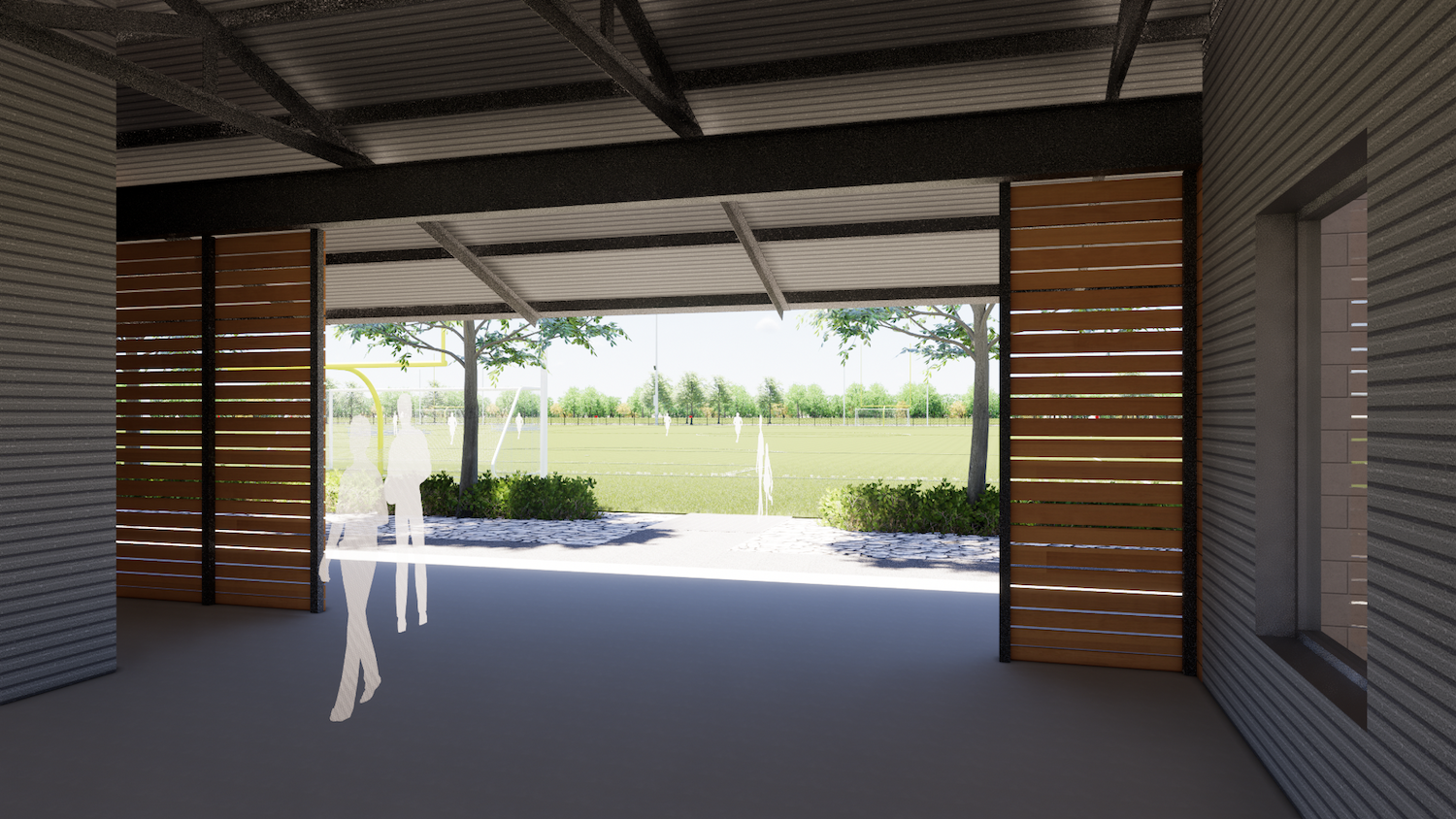 Chambless King Architects – Etowah County Mega Sports Complex – Rainbow City Alabama – Rendering – Concession Interior.png