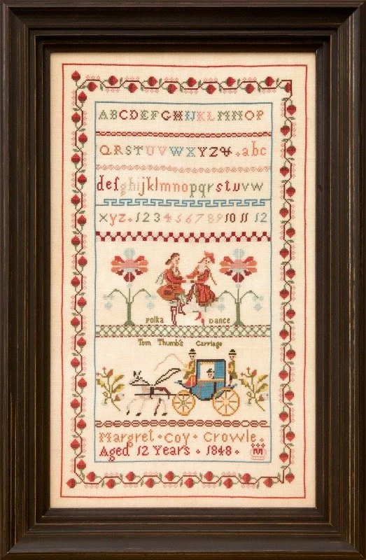 Tom Thumb's Carriage Margret Coy 1848 Pattern by Hands Across the Sea Samplers