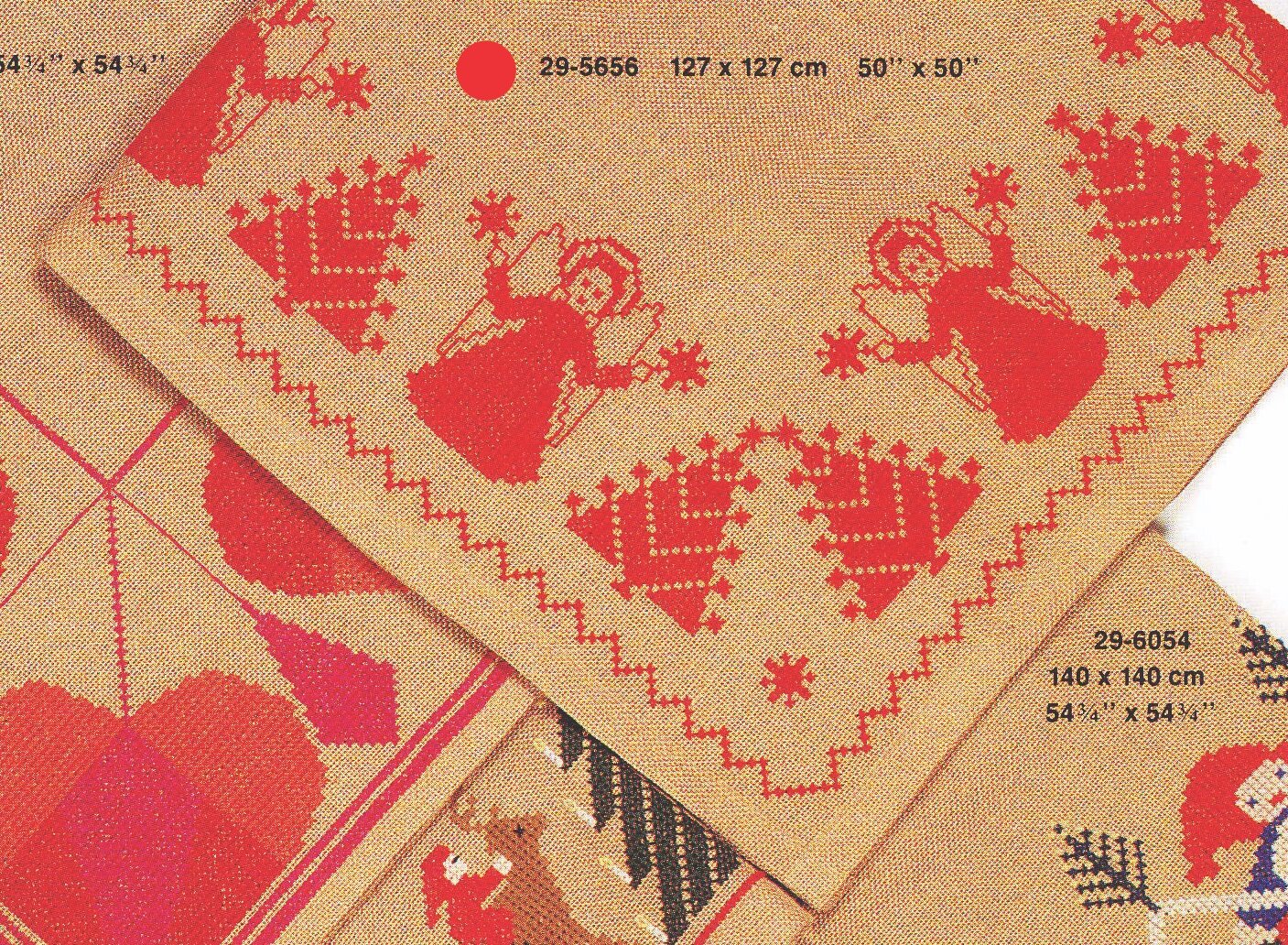 ANGELS AND TREES CHRISTMAS TREE SKIRT 127 x 127 cm
