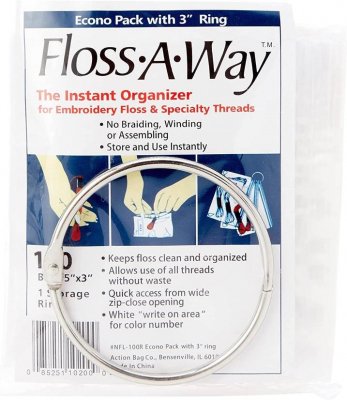 Floss A Way Storage Bags 100 with Ring — Exquisite Cross Stitch