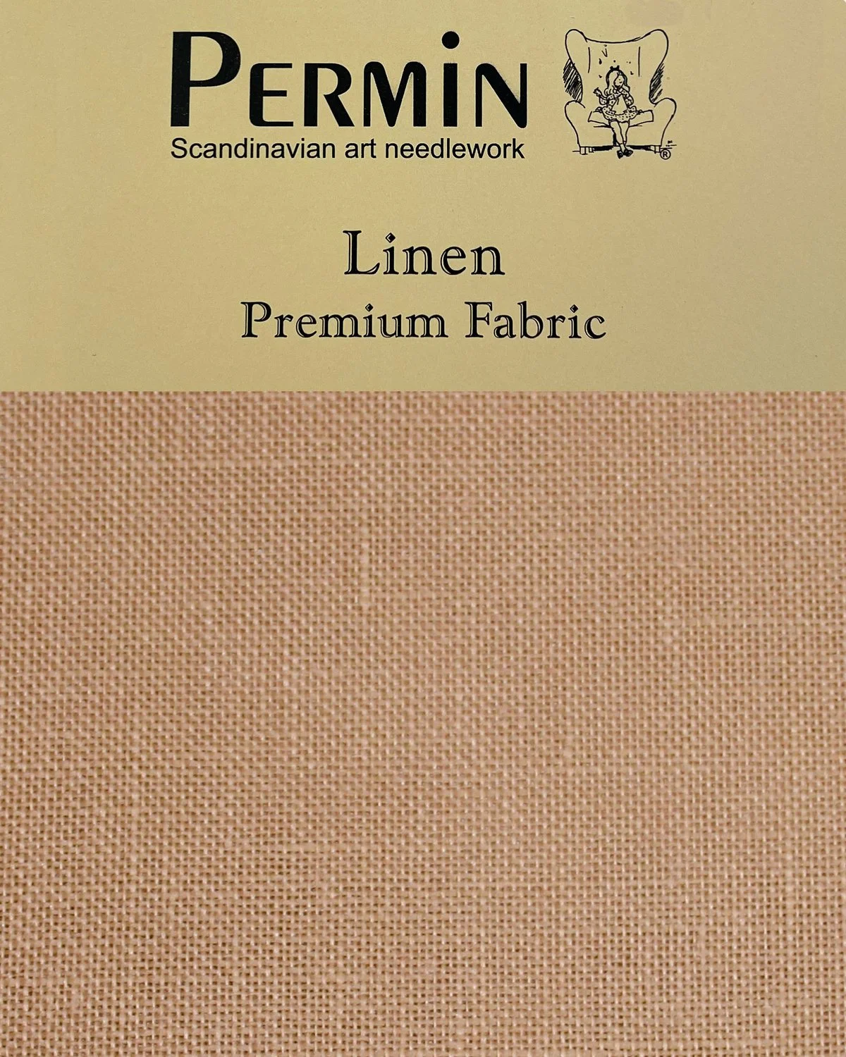 Permin/Wichelt 32 count Pre Cut Milk Chocolate Linen 50 x 70 cm