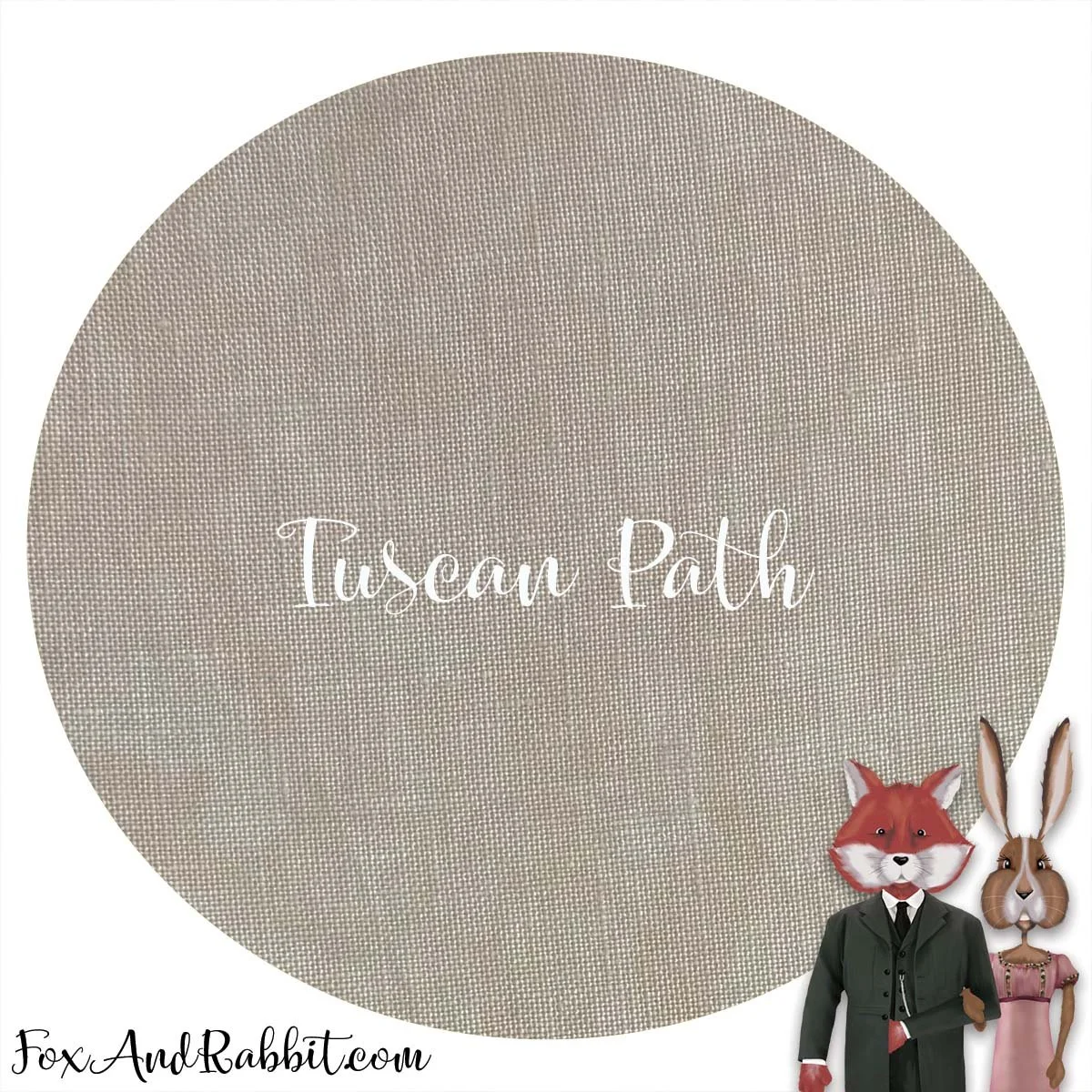 Fox and Rabbit 36 count Tuscan Path Linen