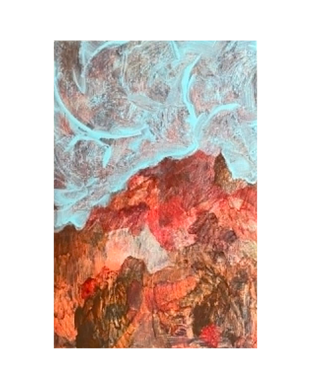 Over, 2026, Acrylic paint on plywood,90x60